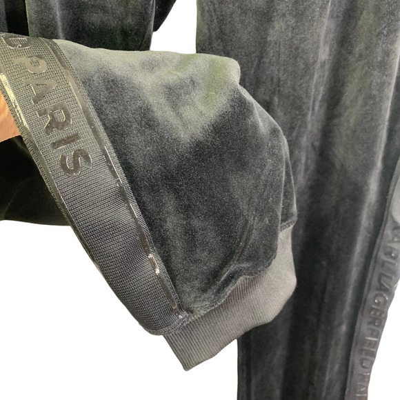 KARL LAGERFELD Black Velour Side Logo Jogger‎ Track Pants - NWT - Picture 8 of 16